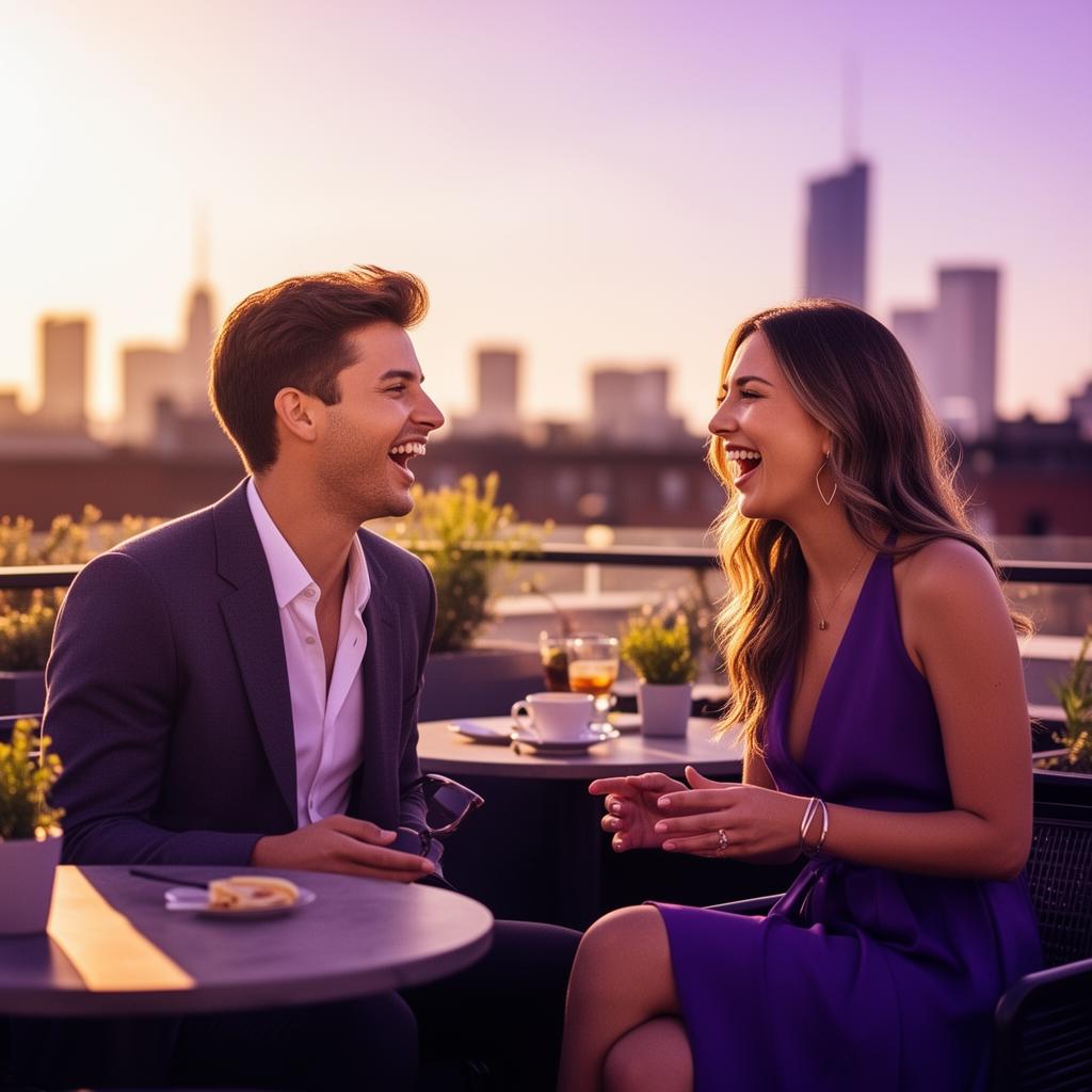 Couple meeting after matching on VIBECHX